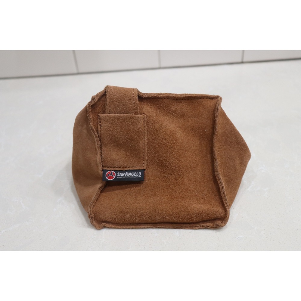 San Angelo Brown Suede Leather Shooting Bench Rest Bag